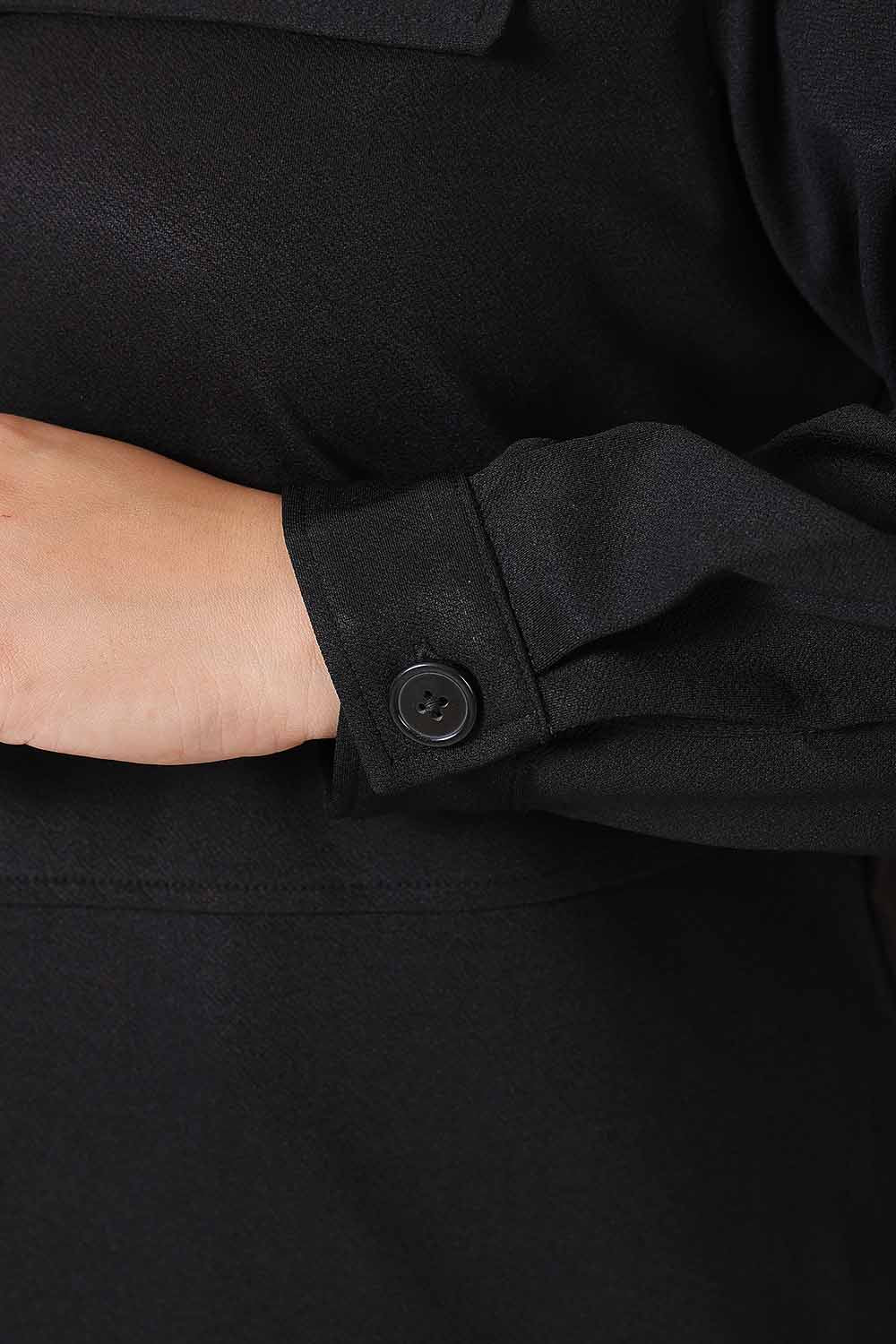 Plus Size Black Shacket