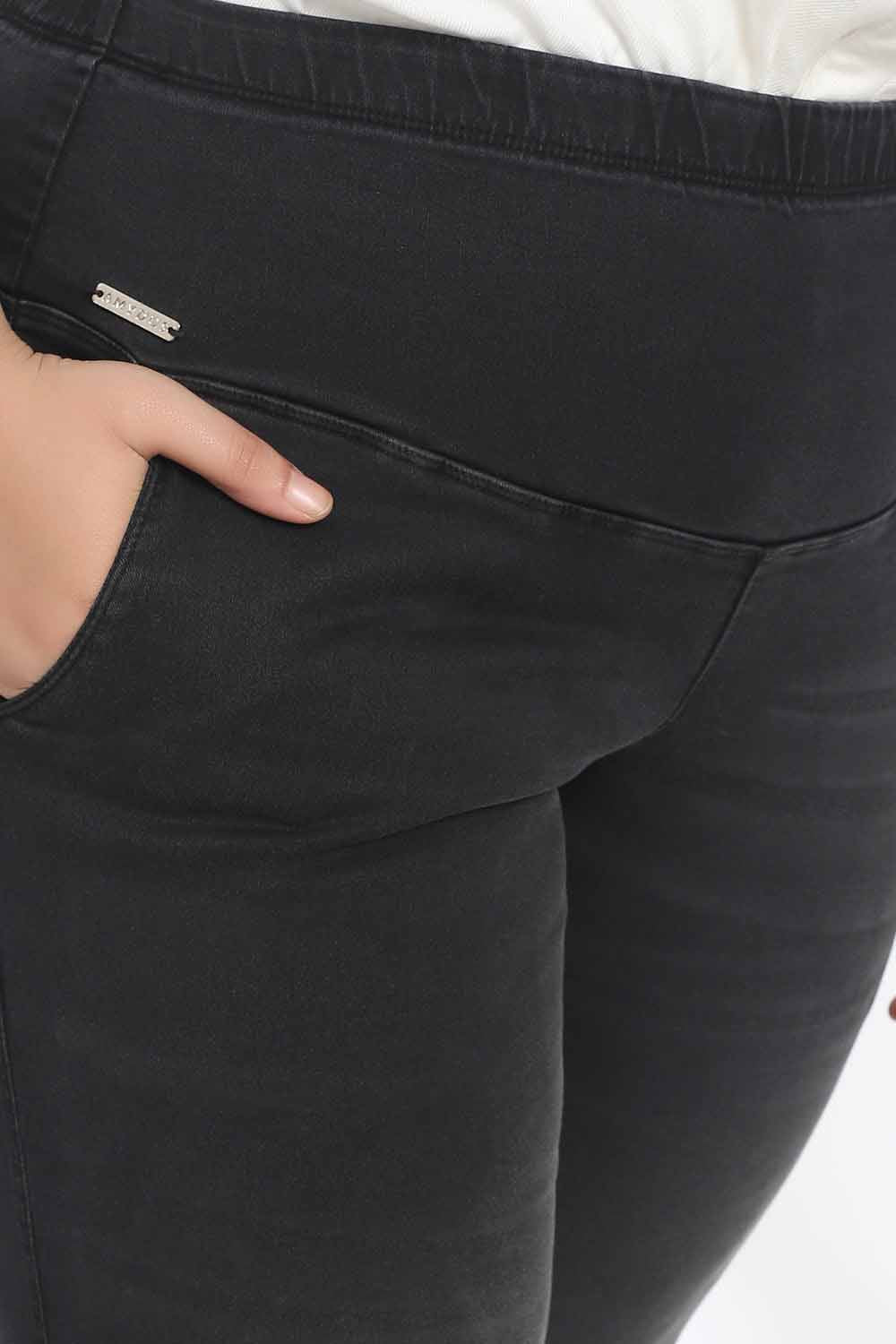 Plus Size Black Light Fade Flare Jeans