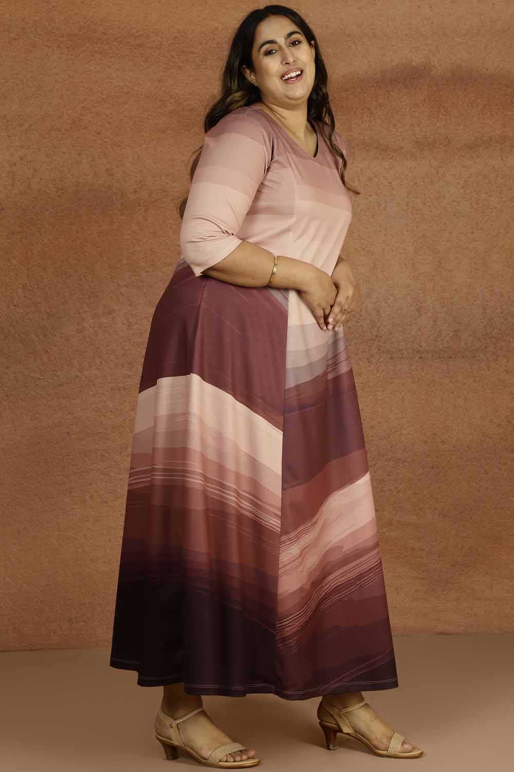 Plus Size Purple Ombre Plus Size Dress