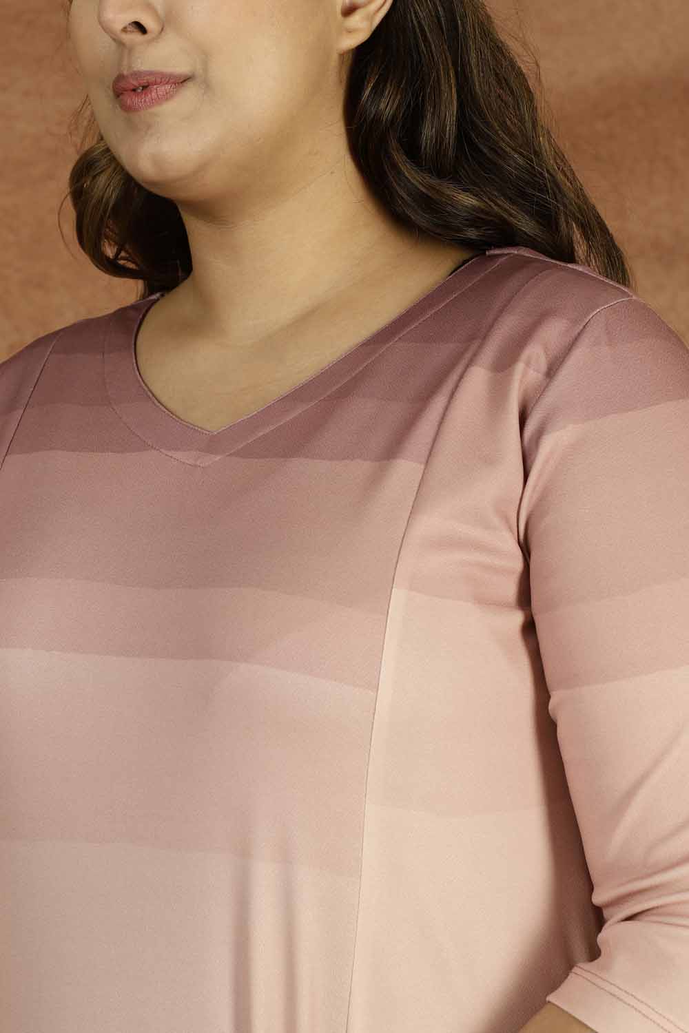 Purple Ombre Plus Size Dress for Women