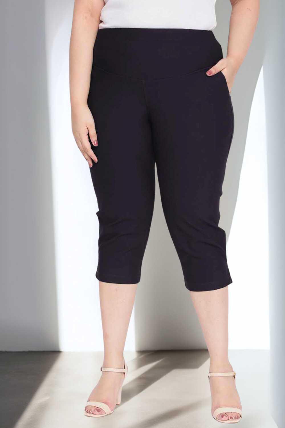 Navy New Fit Tummy Tucker Crop Pants