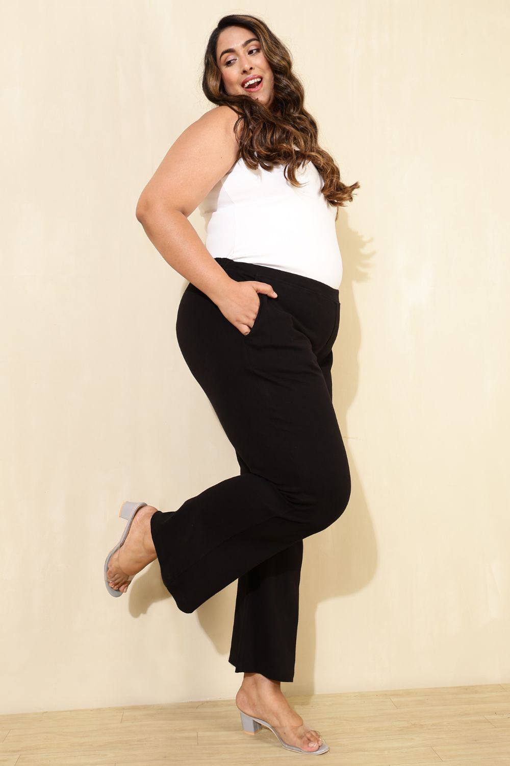 Dress Pants Plus Size High Waisted Black Pants Plus Size High Waisted Black Cotton Flare Pants Dress Pants Plus Size High Waisted Black Pants Plus Size High Waisted Black Cotton Flare Pants