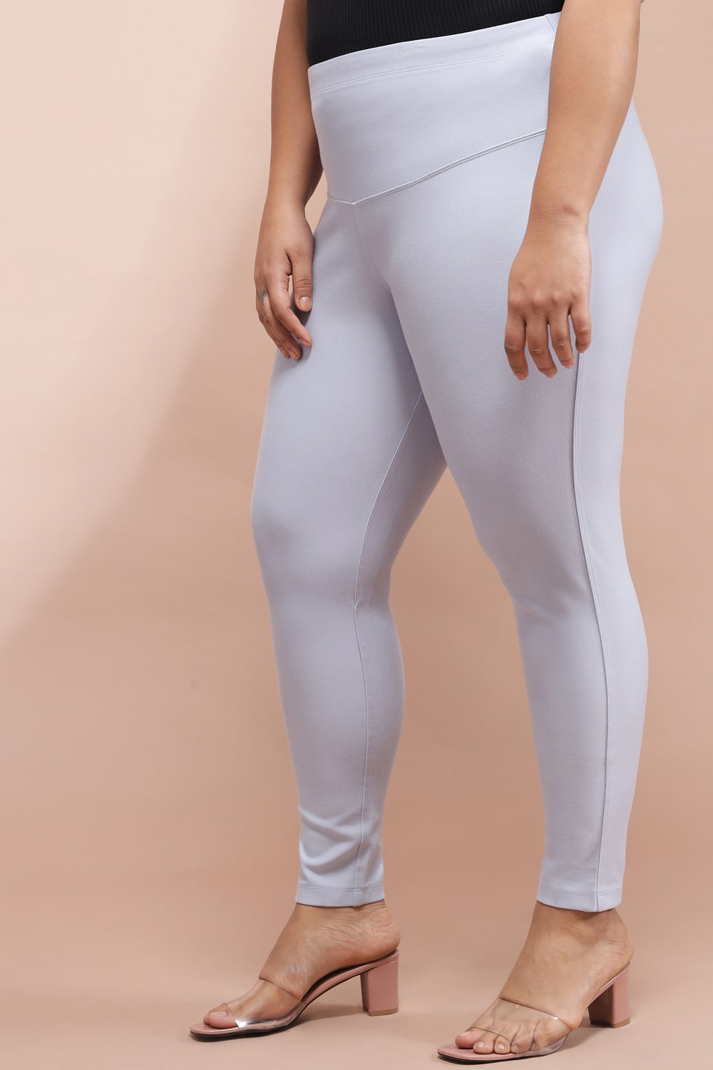 Ice Blue Tummy Tucker Jeggings for Women