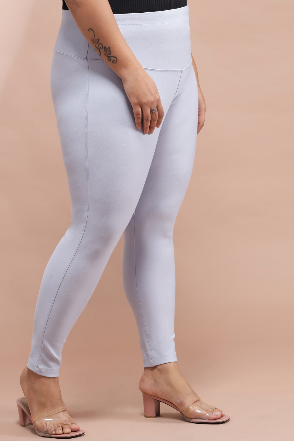 Comfortable Ice Blue Tummy Tucker Jeggings