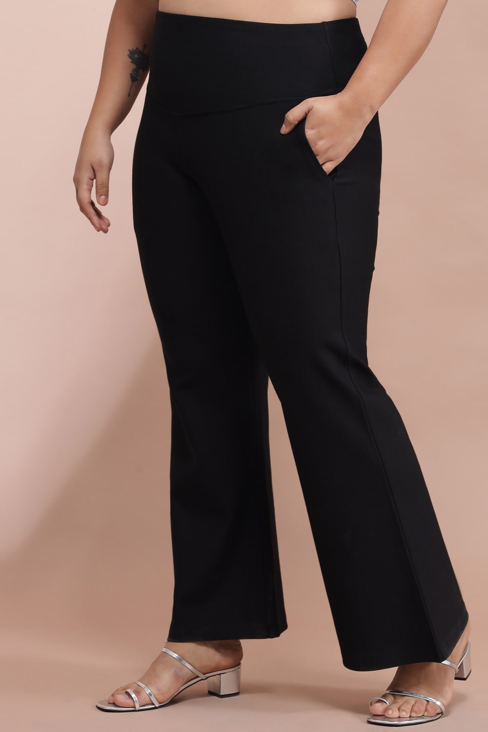 Black Tummy Shaper Bell Bottom