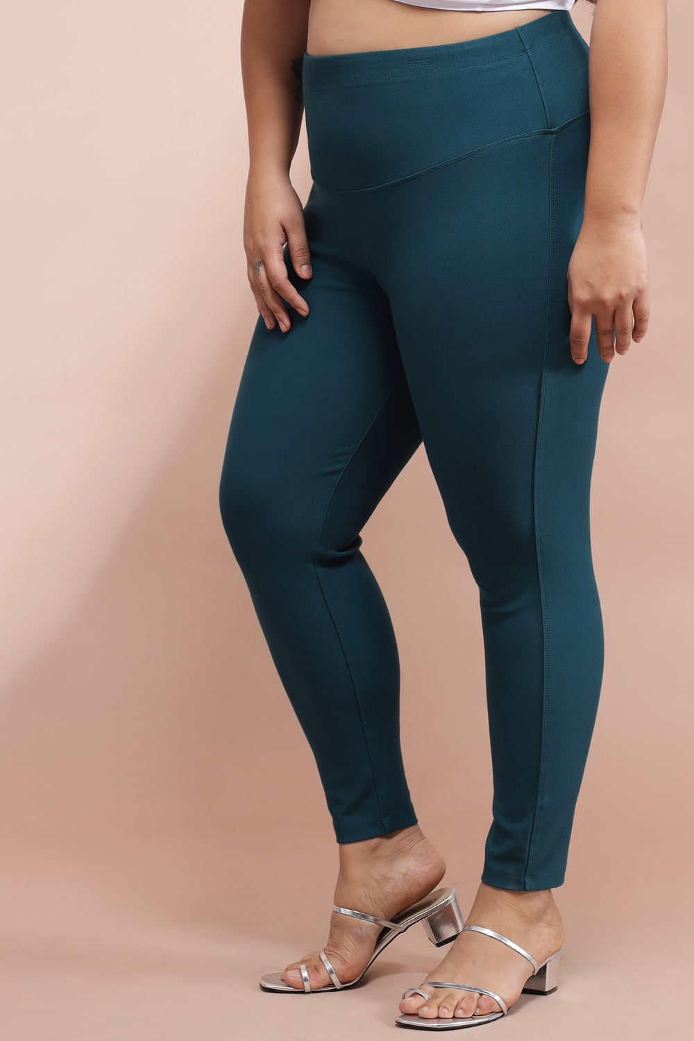 Comfortable Emerald Tummy Tucker Jeggings