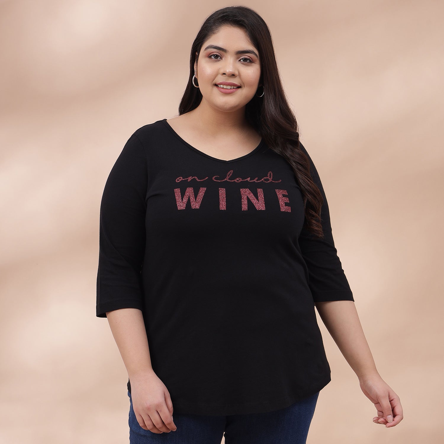 Comfortable On Cloud Glitter Tshirt