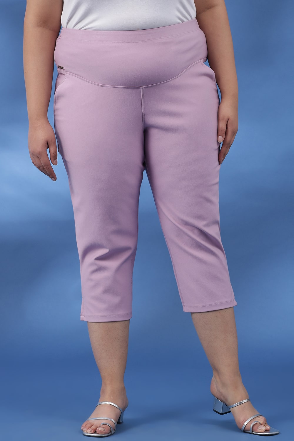 Lilac New Fit Tummy Tucker Crop Pants