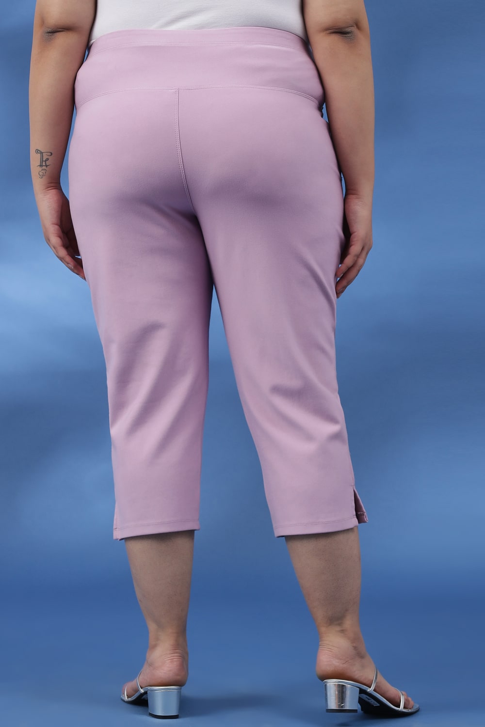 Lilac New Fit Tummy Tucker Crop Pants