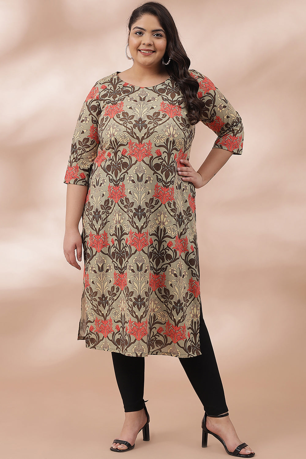 Ornate Green Printed Kurti