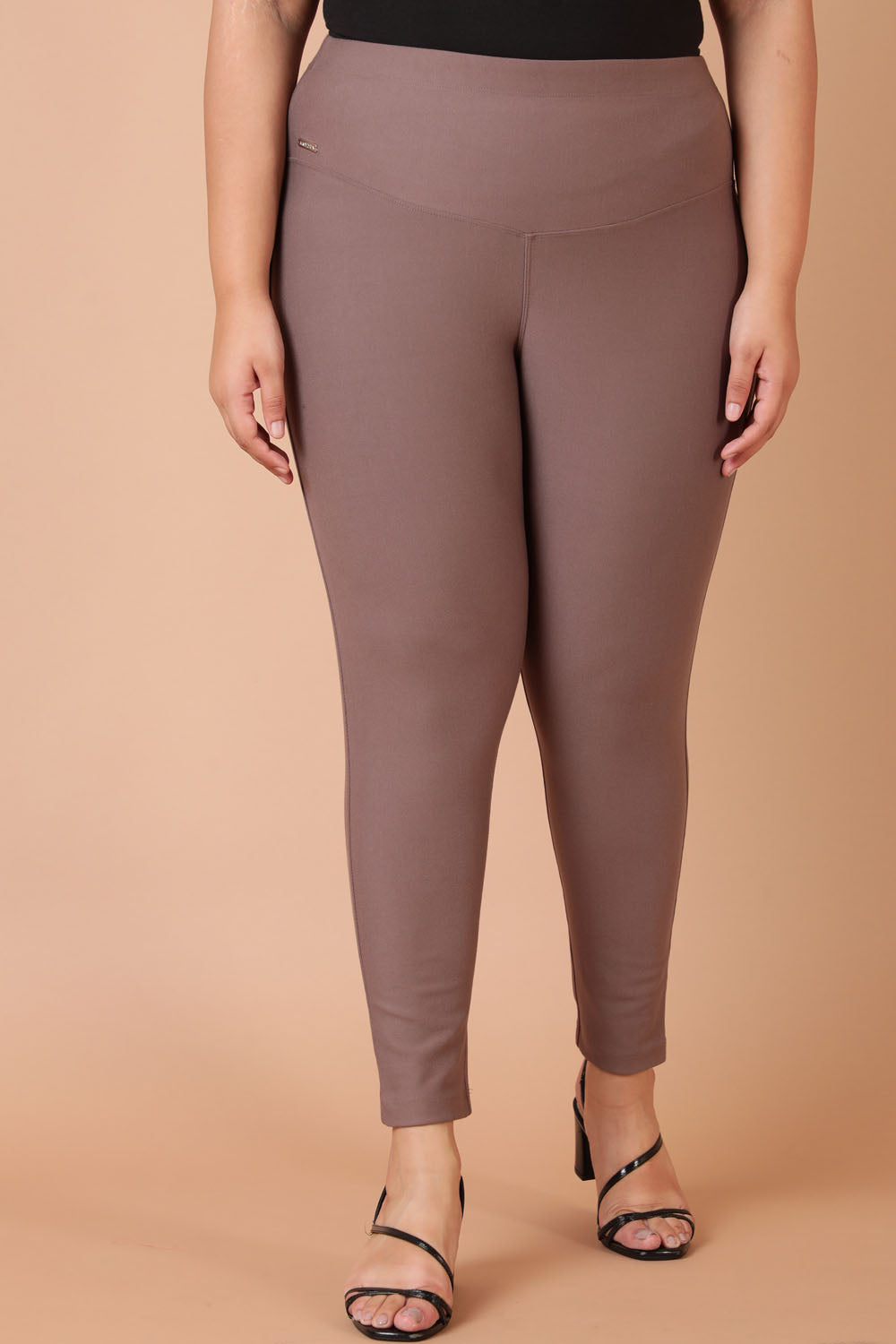 Brownish Grey Tummy Tucker Jeggings