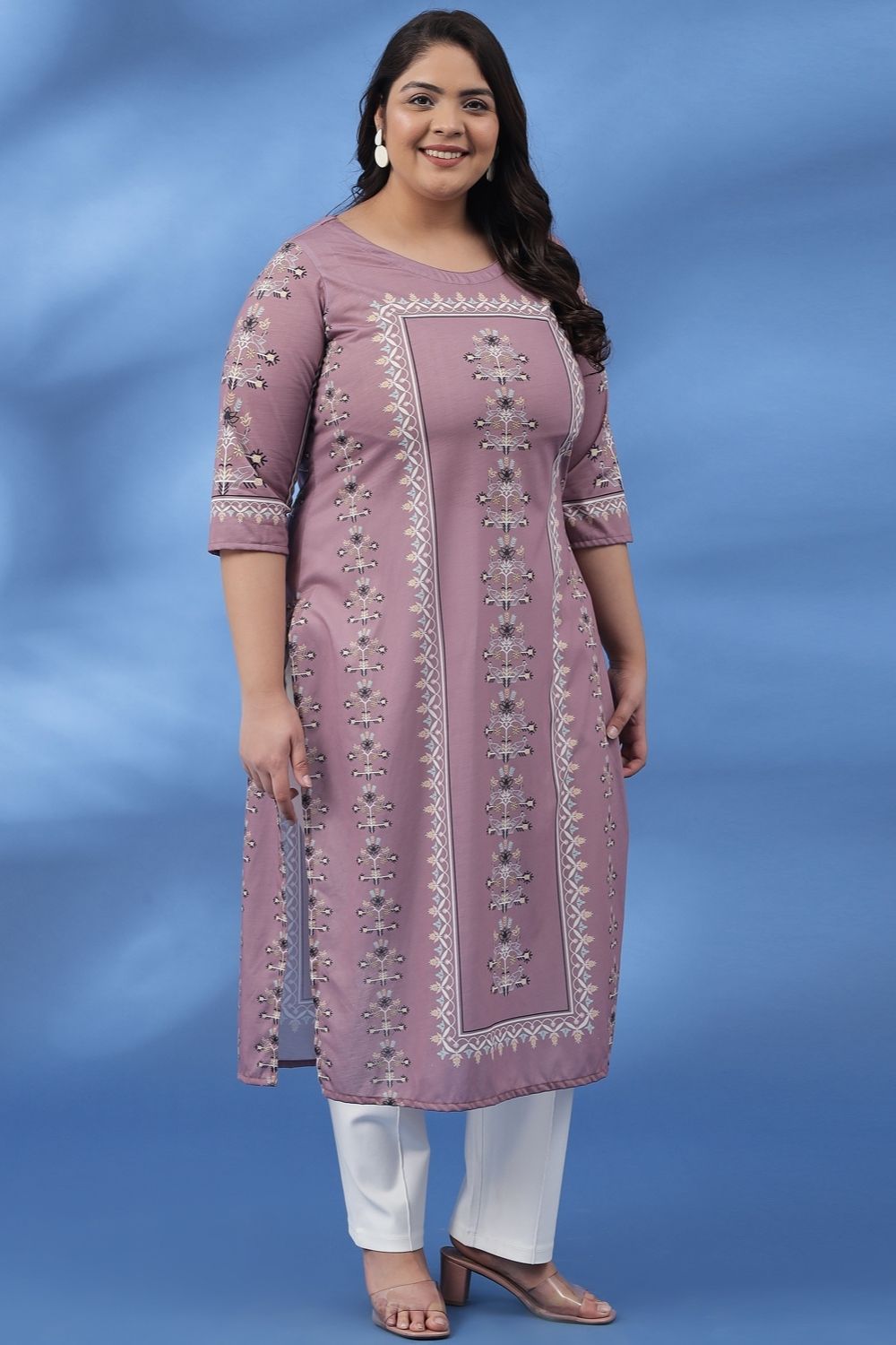 Slate Ethnic Printed Kurti
