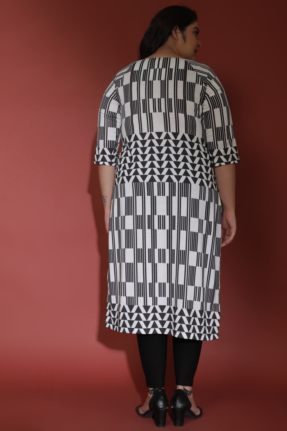 Monochrom Pattern Play Kurti