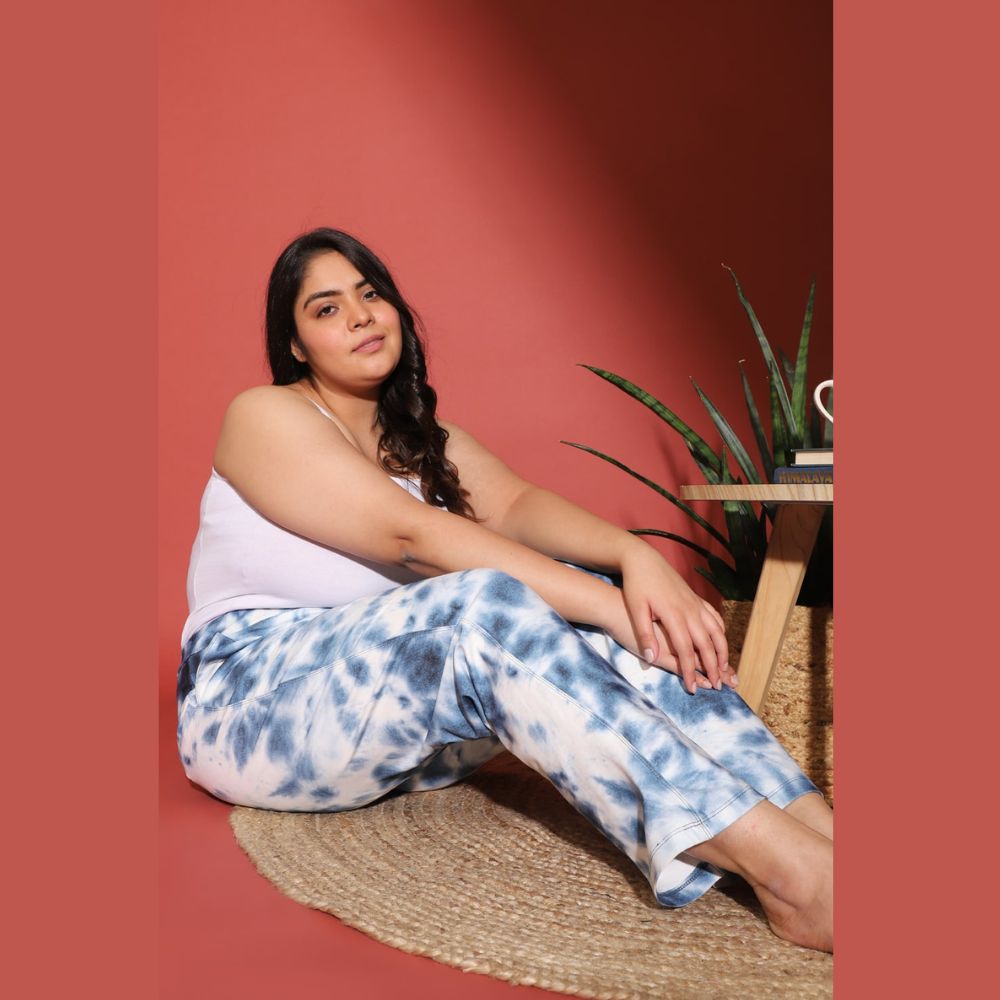 Indigo Tie Dye Printed Lounge Pants