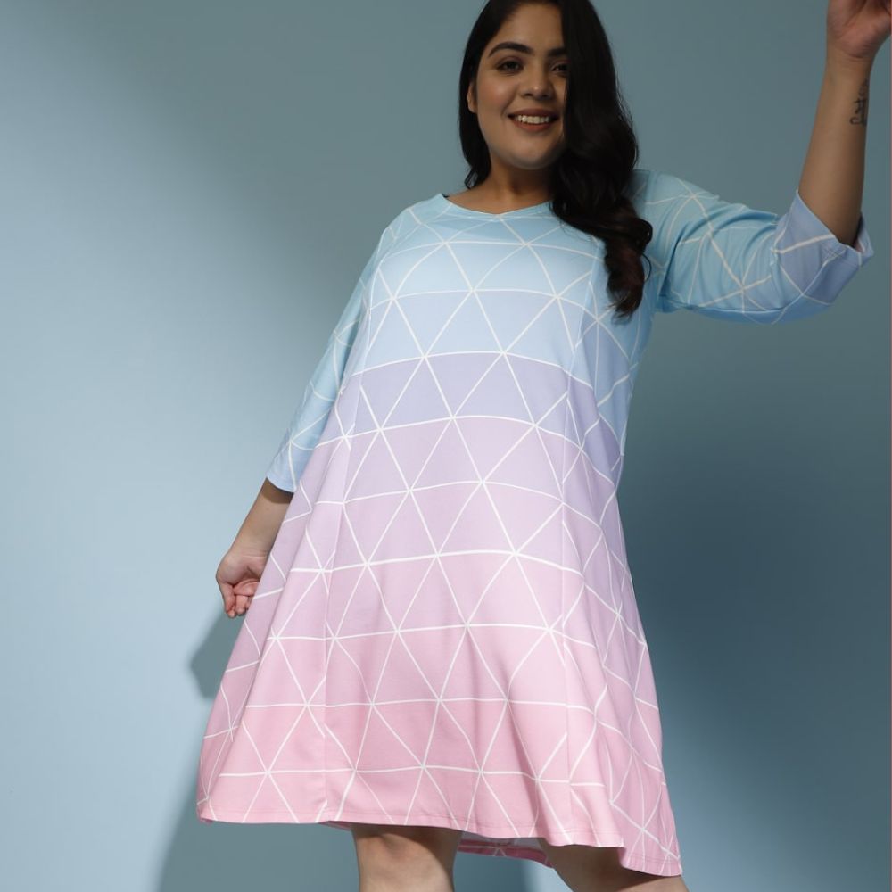 Fresh Ombre Printed Dress