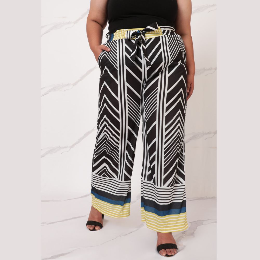 Monochrome Magic High Waist Pants