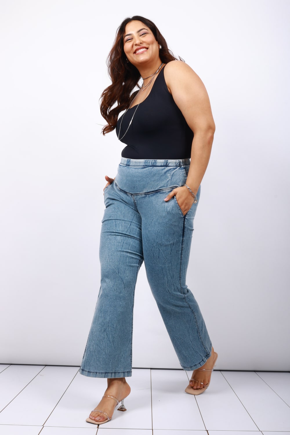 Tortoise Blue Flare Jeans