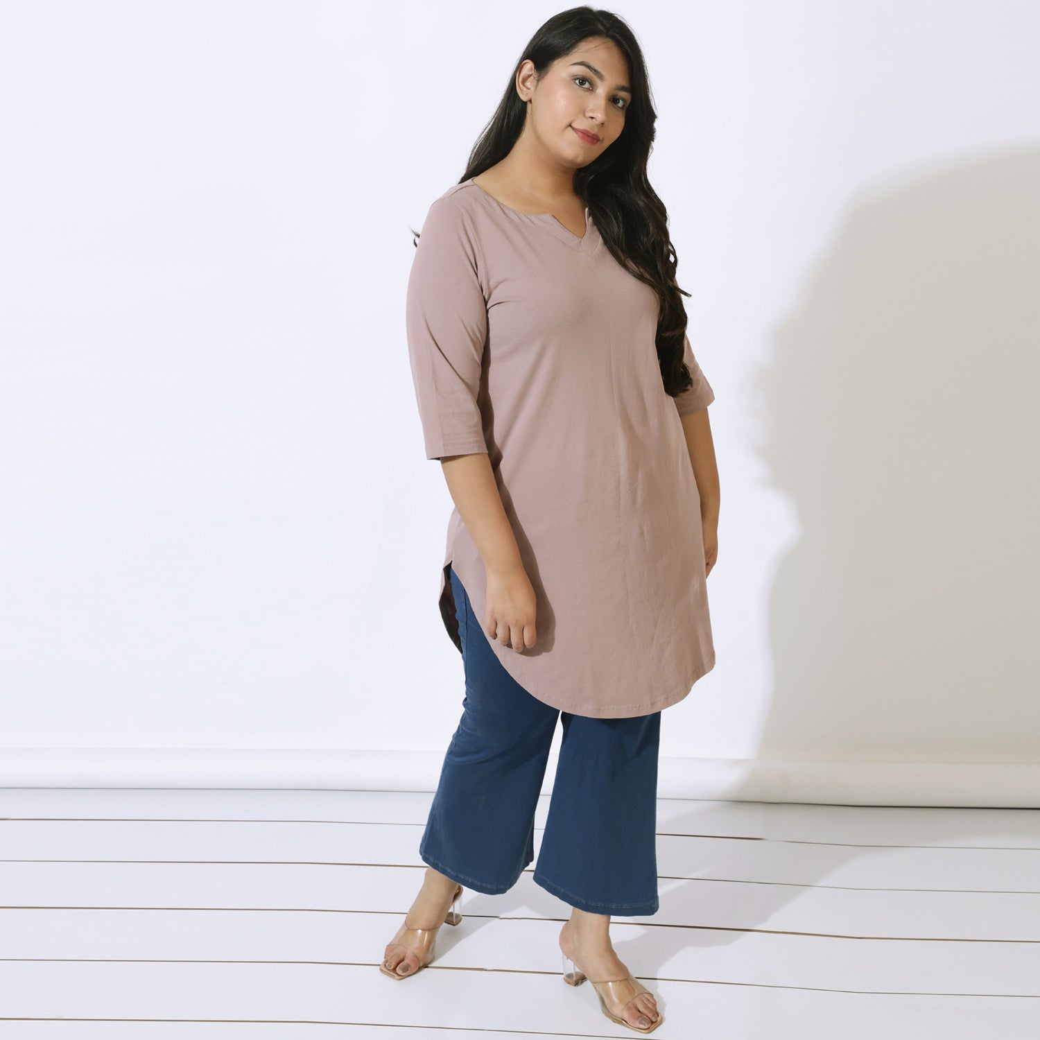 Muted Purple Longline Tshirt