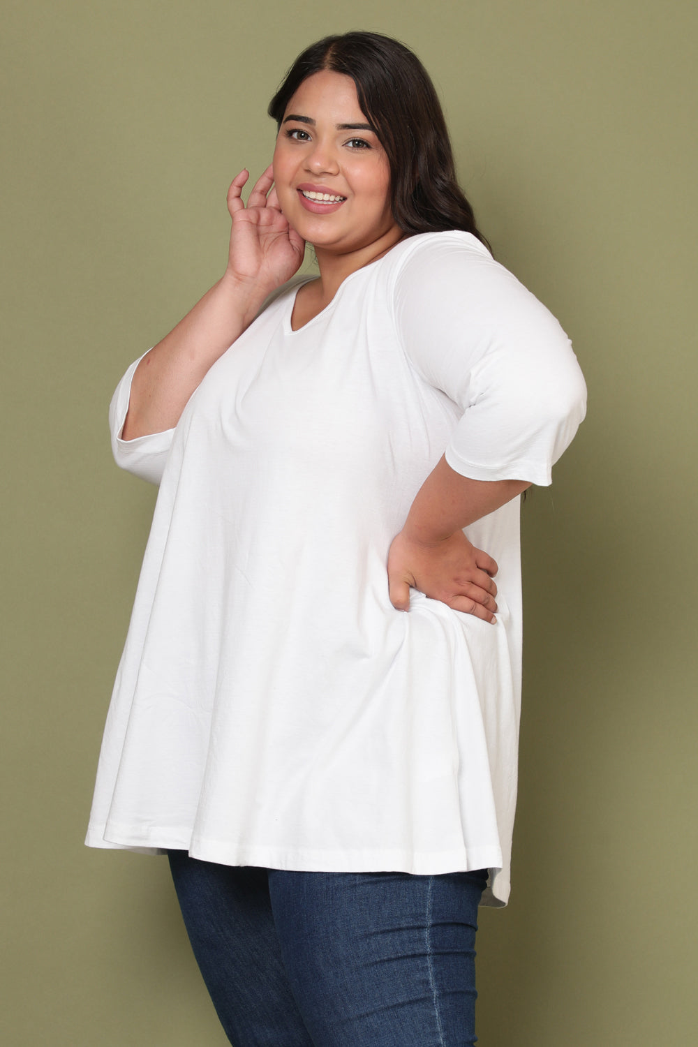 White A Line Tee for Women