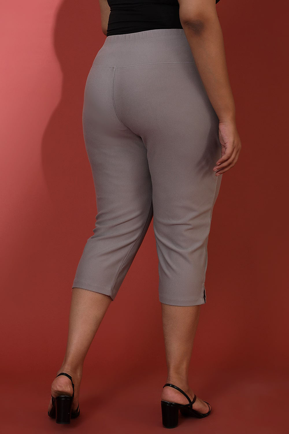 English Grey New Fit Tummy Tucker Crop Pants