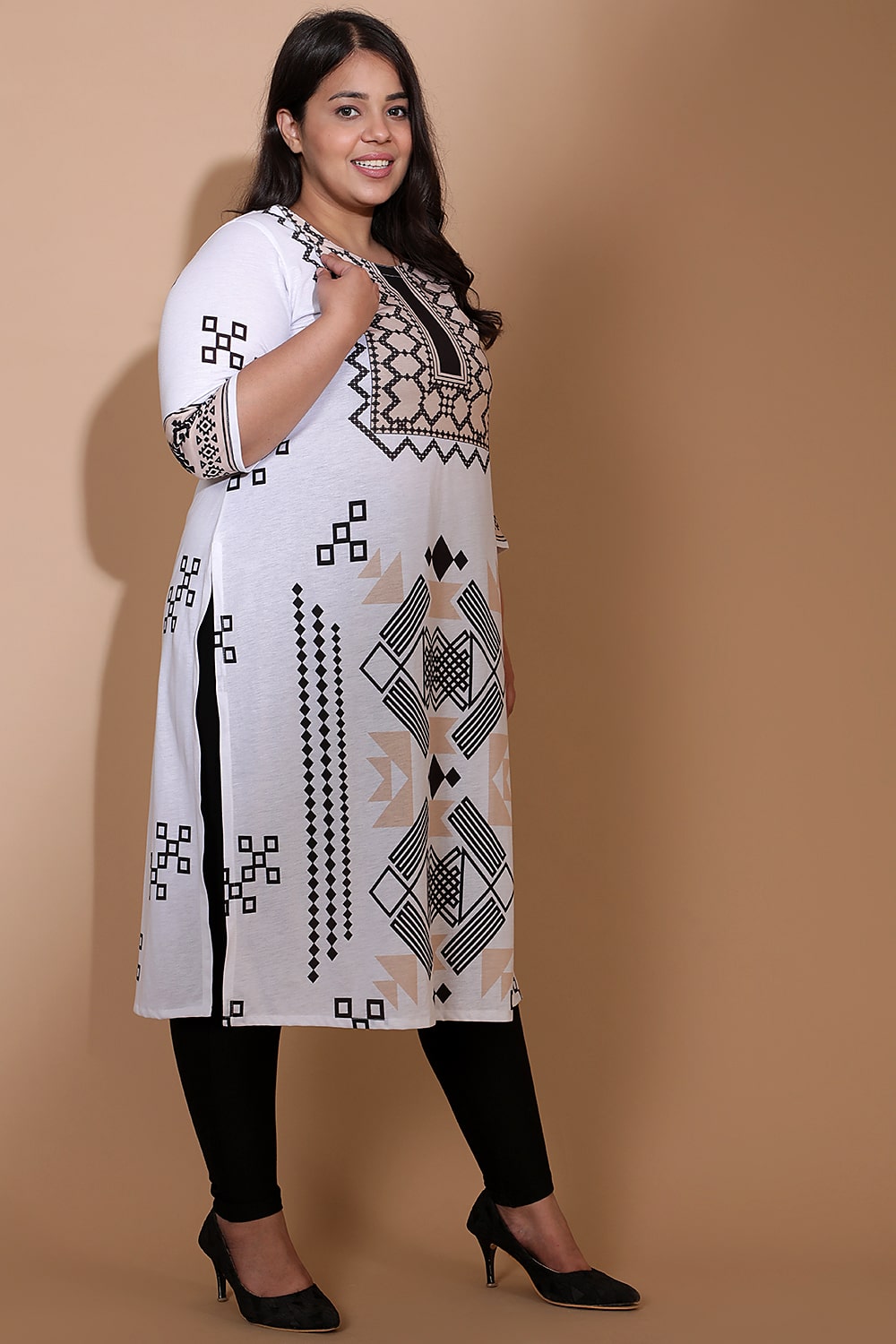 Buy Grey Luxe Yoke Printed Kurti