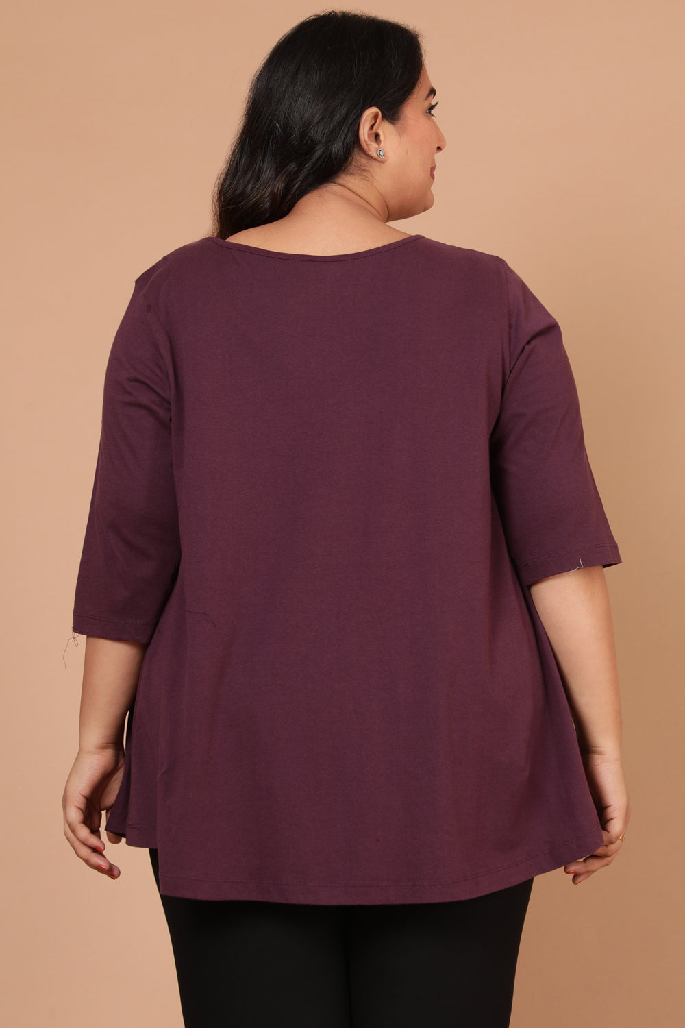Plum A Line Tee