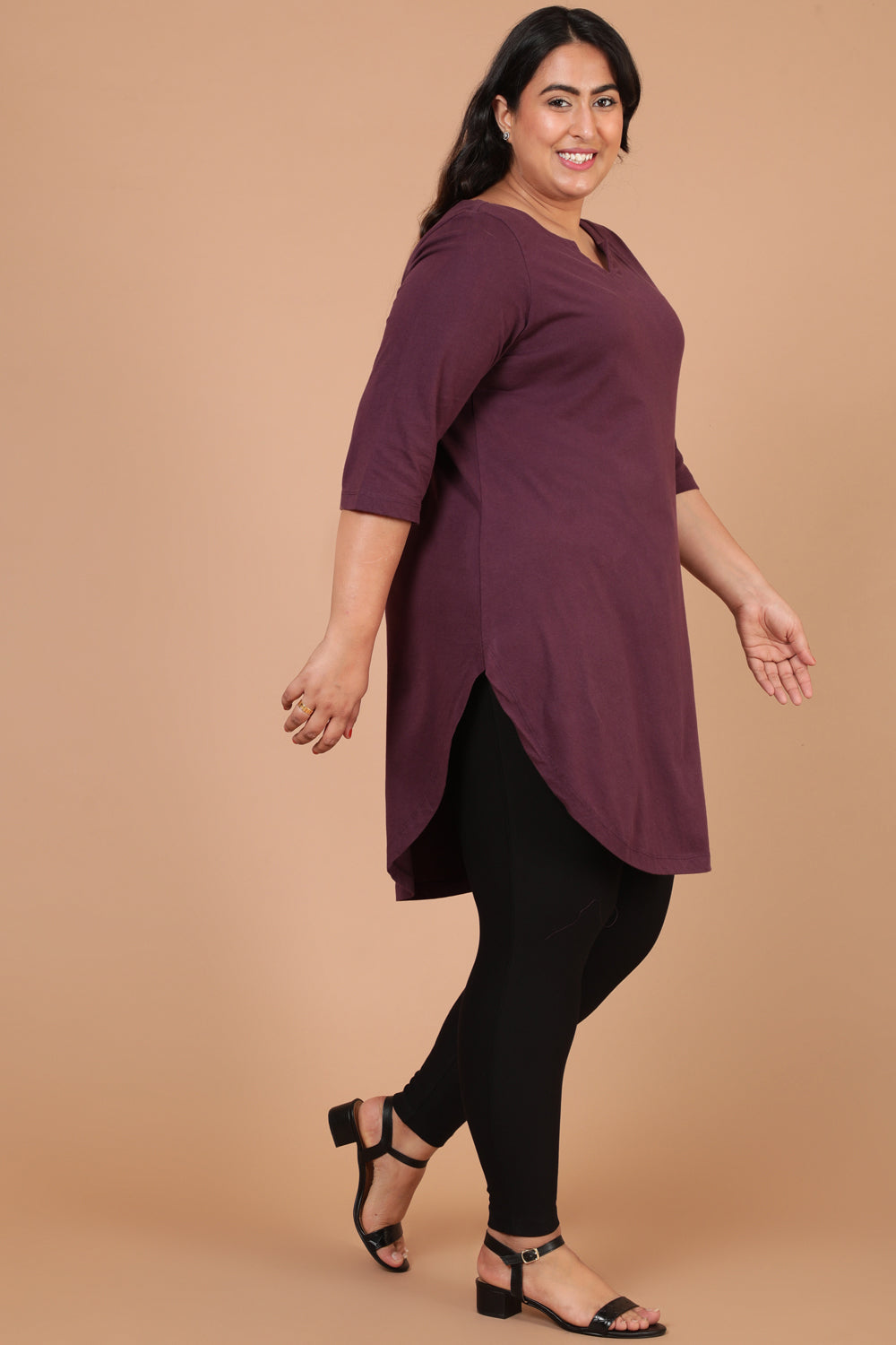 Plum Longline Tshirt