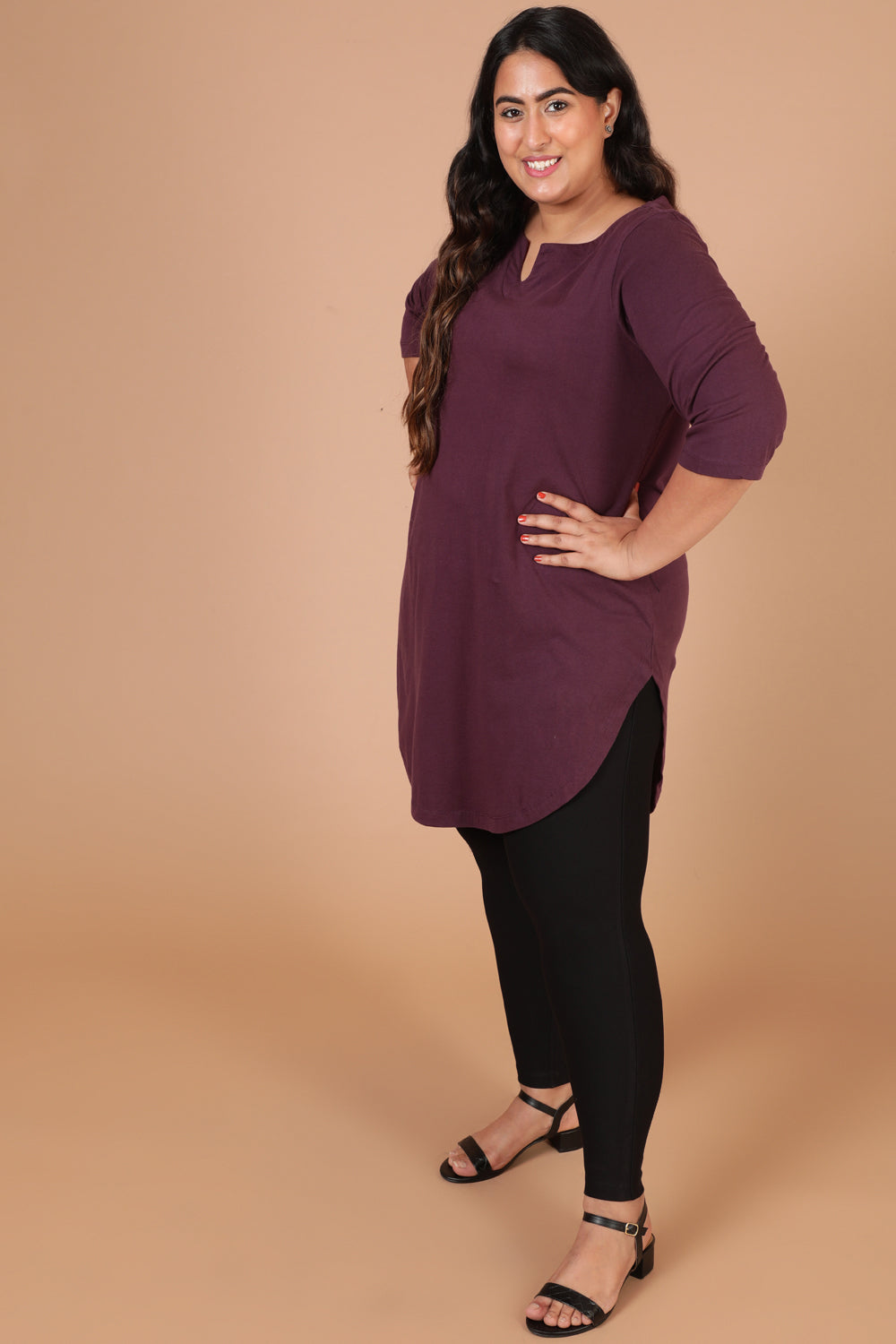 Plum Longline Tshirt