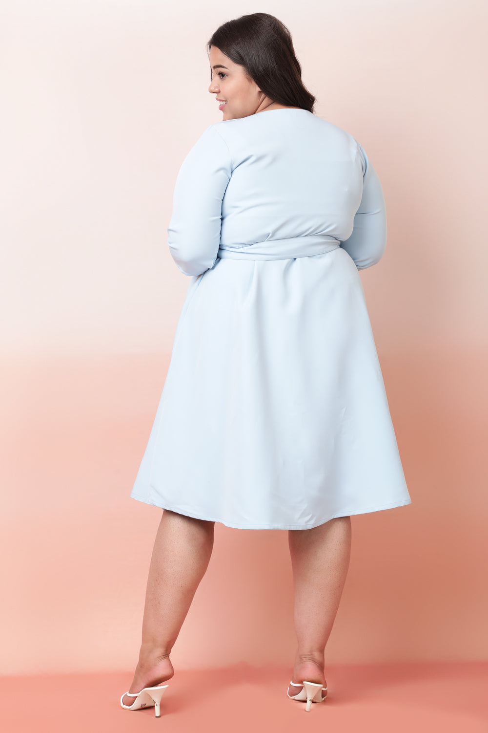 Ice Blue Wrap Dress for Women