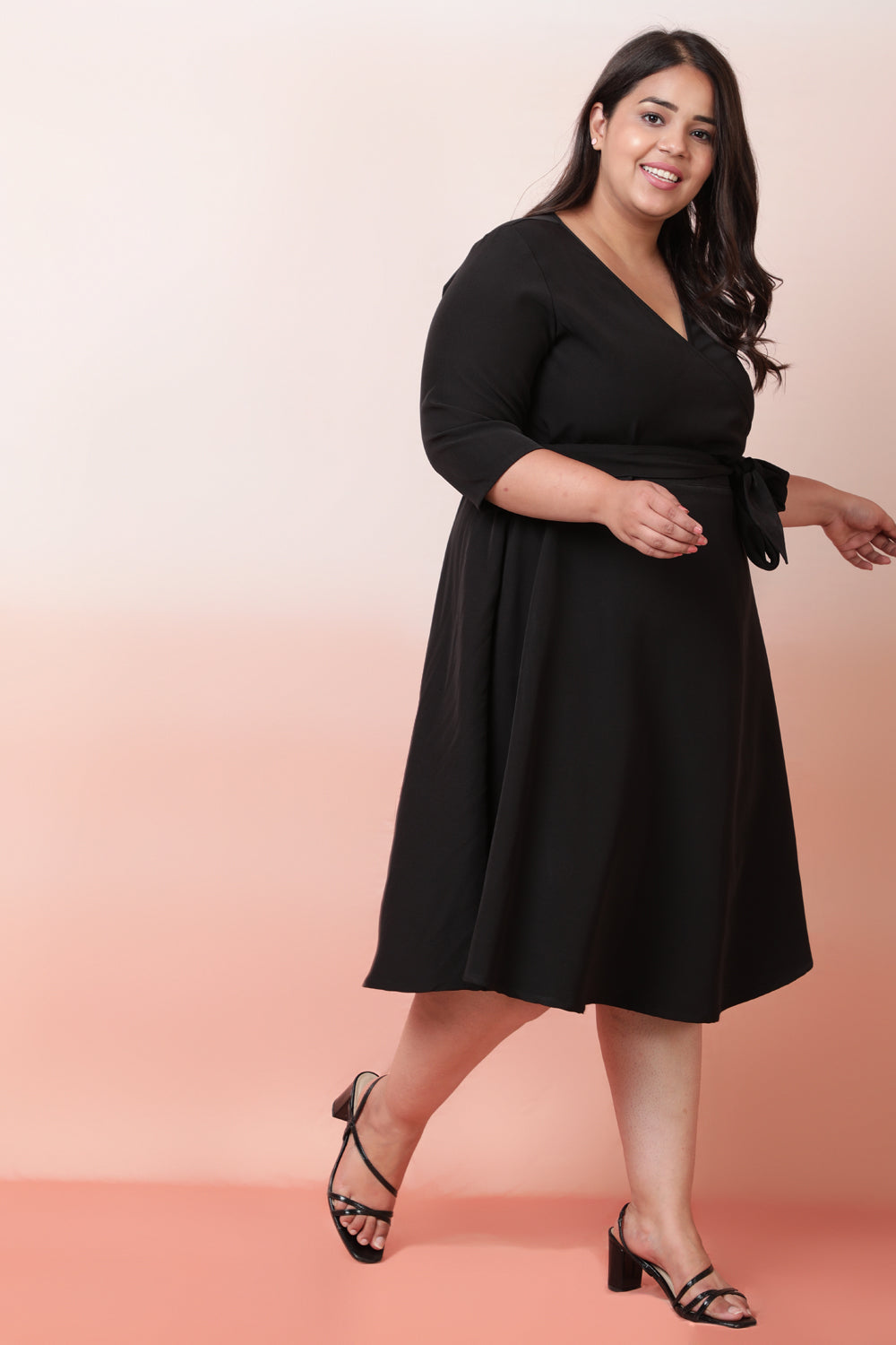 Buy Black Wrap Dress 1