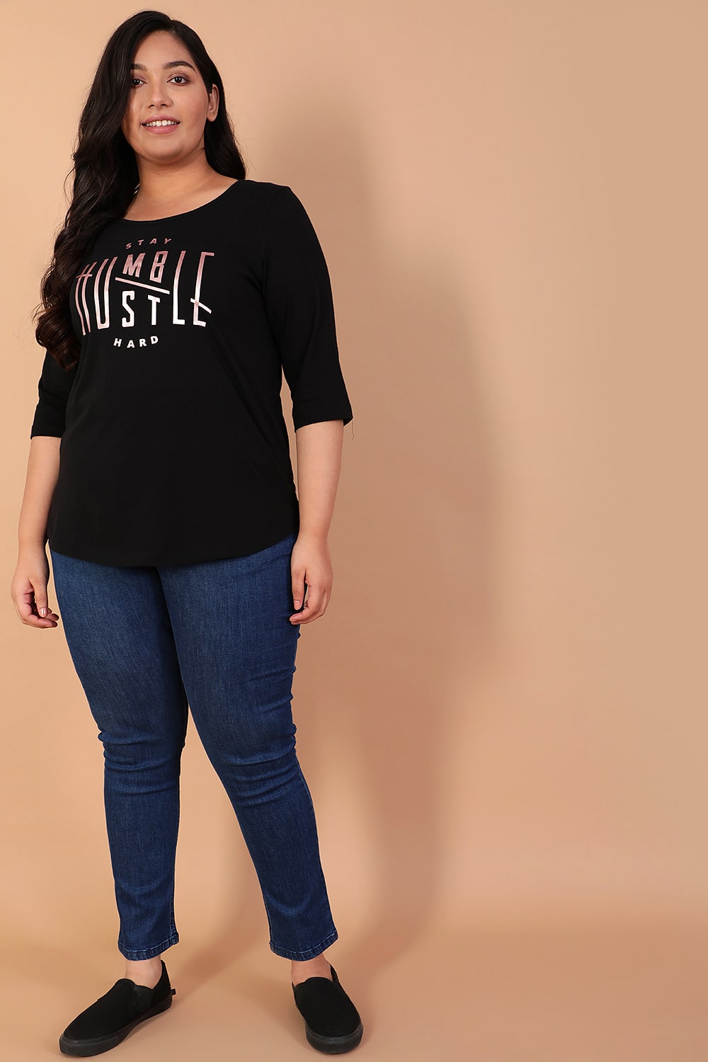 Plus Size Humble Hustle Black Tshirt