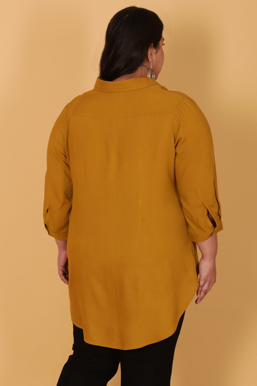 Yellow Centre Pleat Top