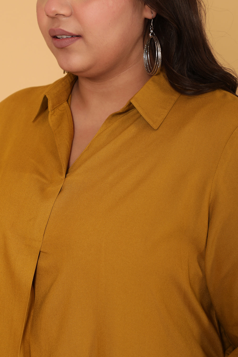 Yellow Centre Pleat Top