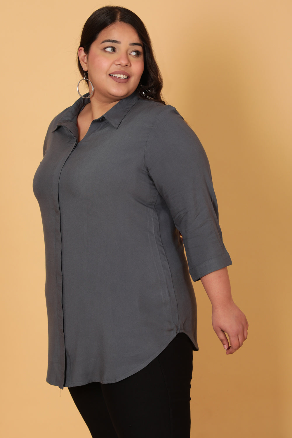 Blue Grey Shirt for Women