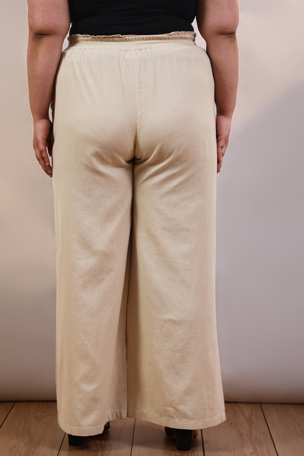 Cream Cotton Linen Pants