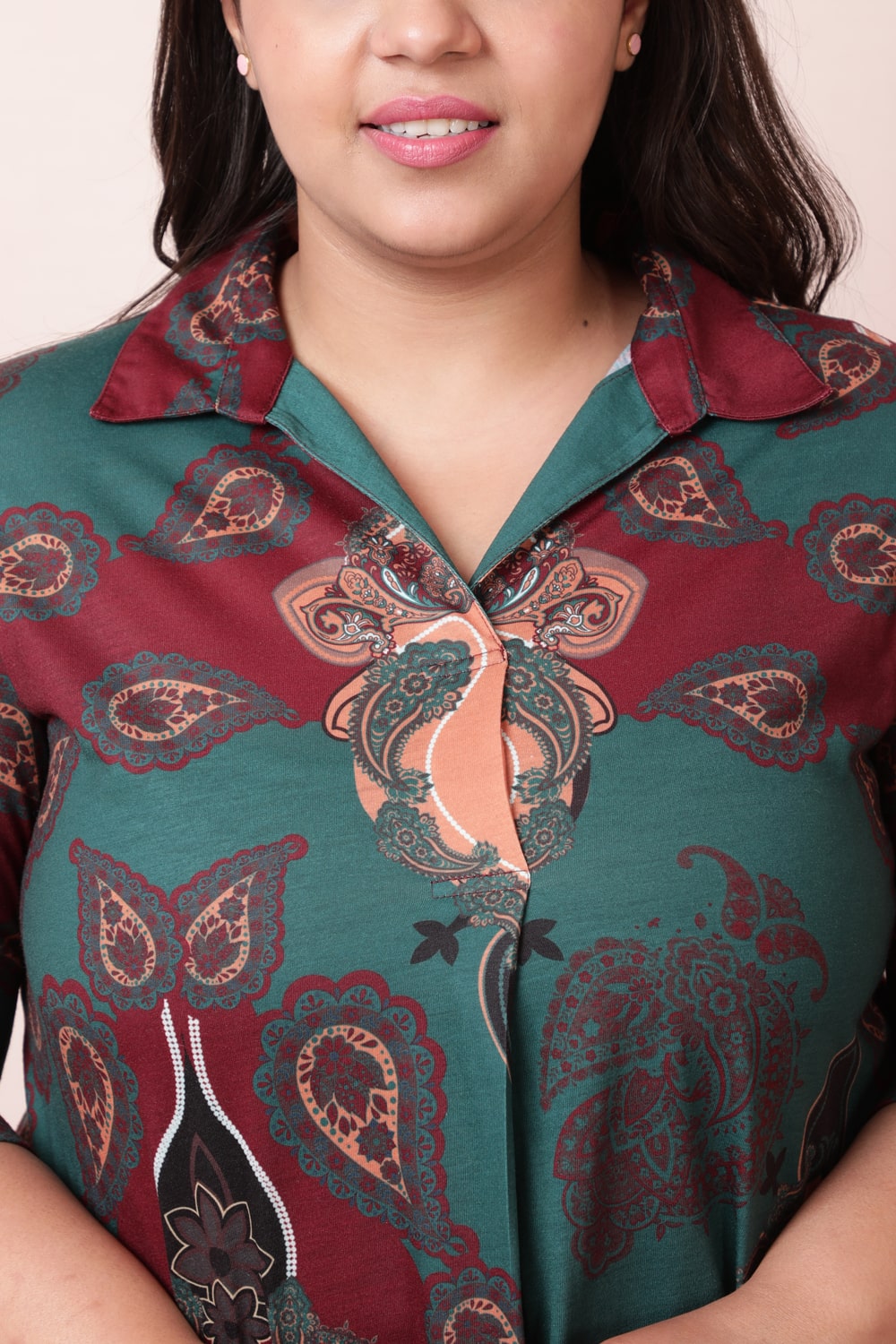 Emerald Mystic Center Pleat Top for Women
