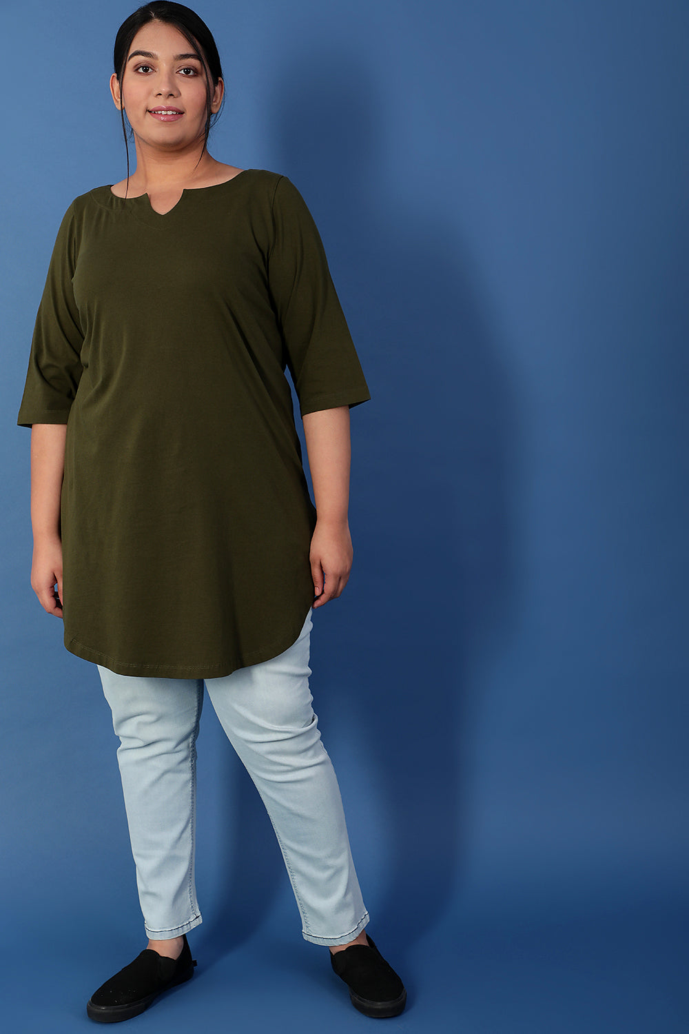 Olive Longline Tunic
