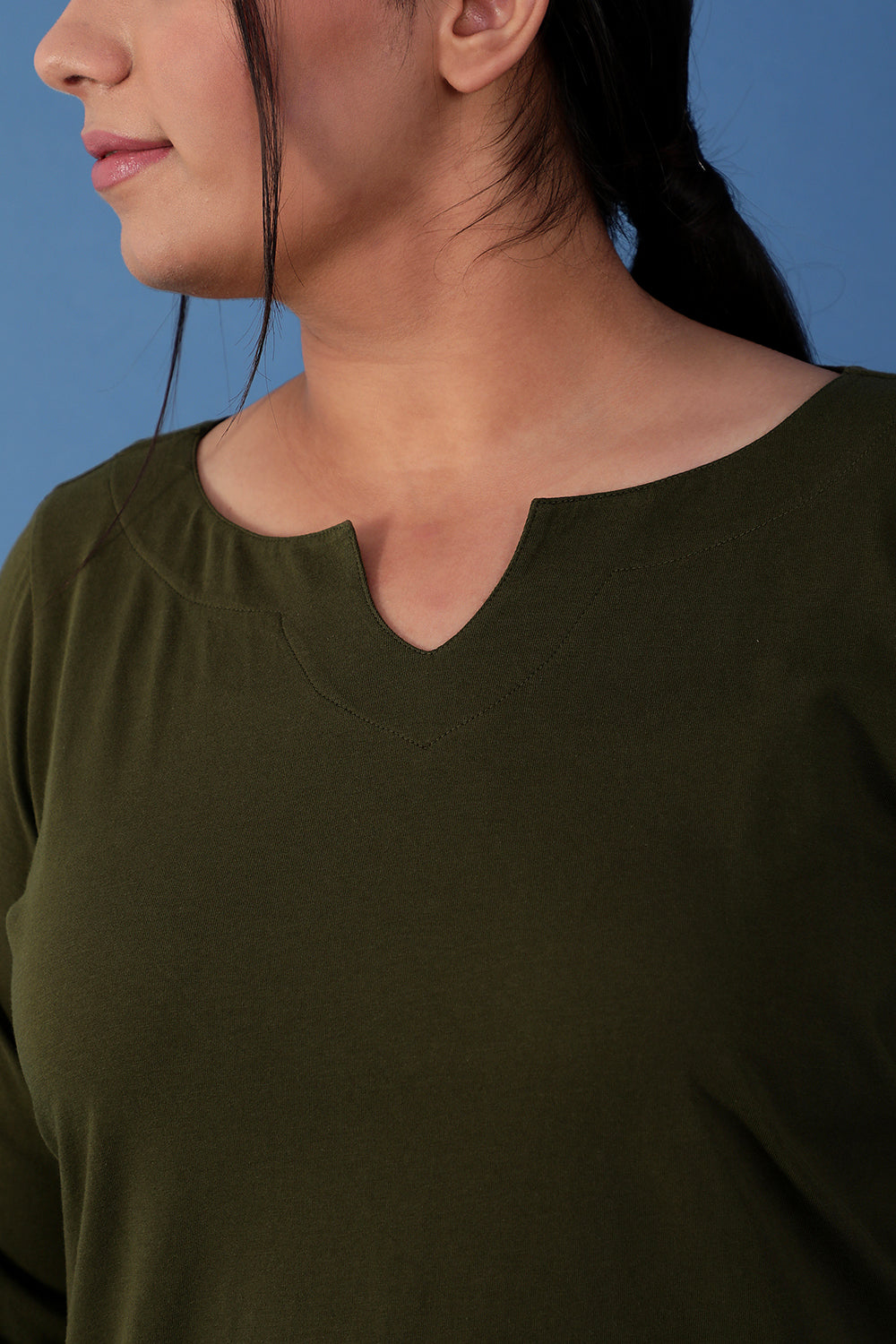 Olive Longline Tunic