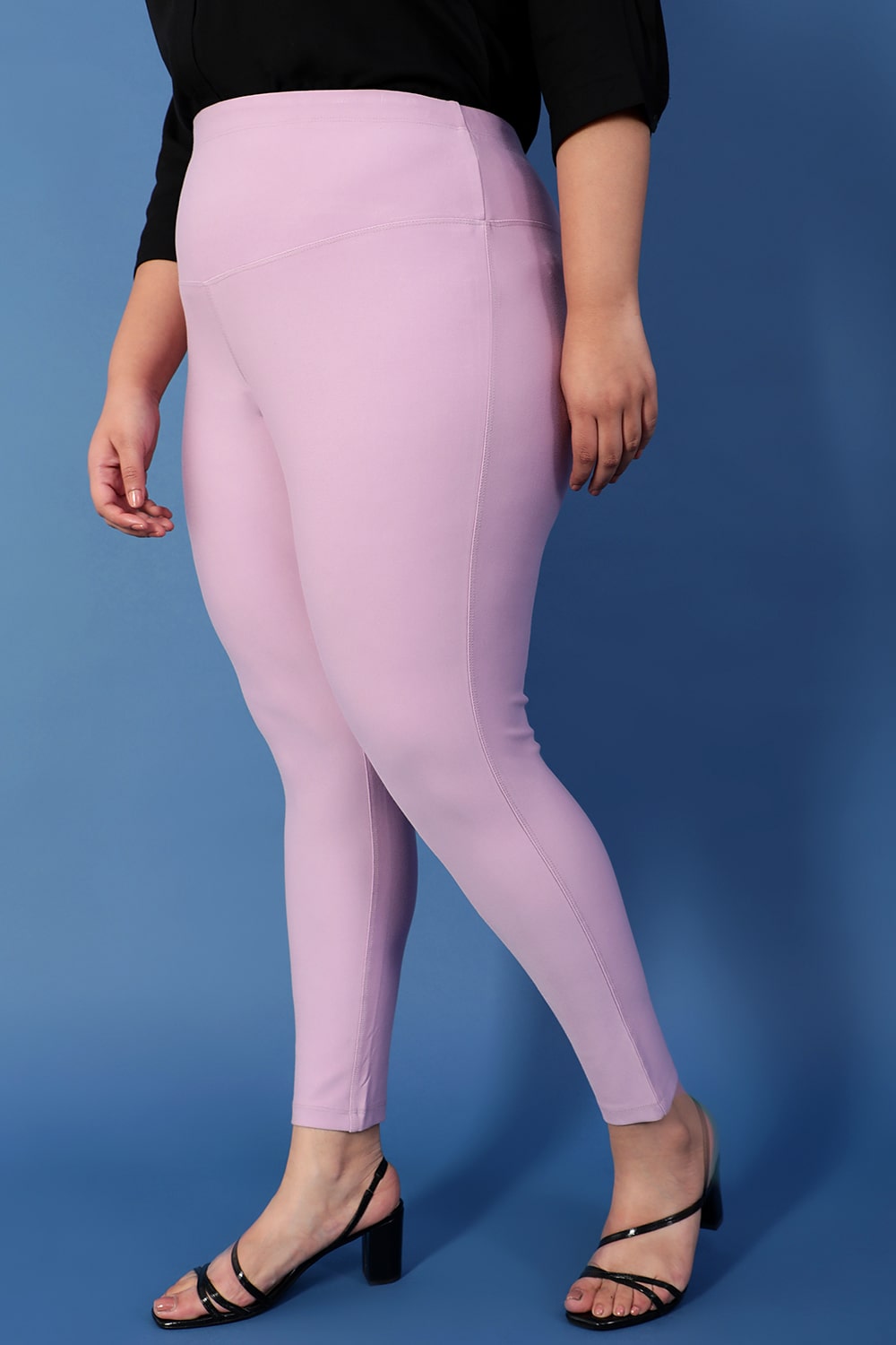 Plus Size Lilac Tummy Tucker Jeggings