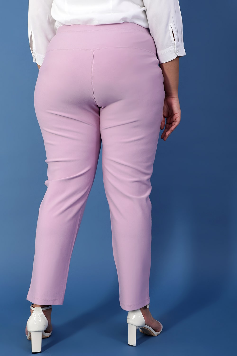 Comfortable Lilac Crease Seam Tummy Tucker Pants