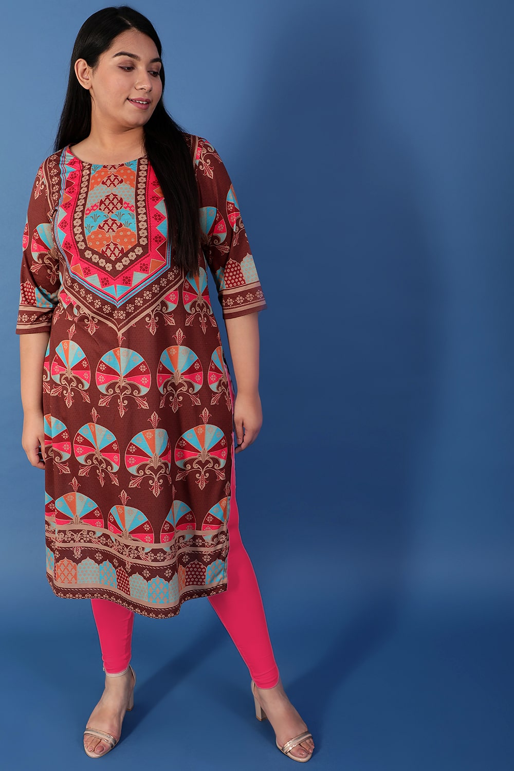 Brown Color Saga Ethnic Kurta