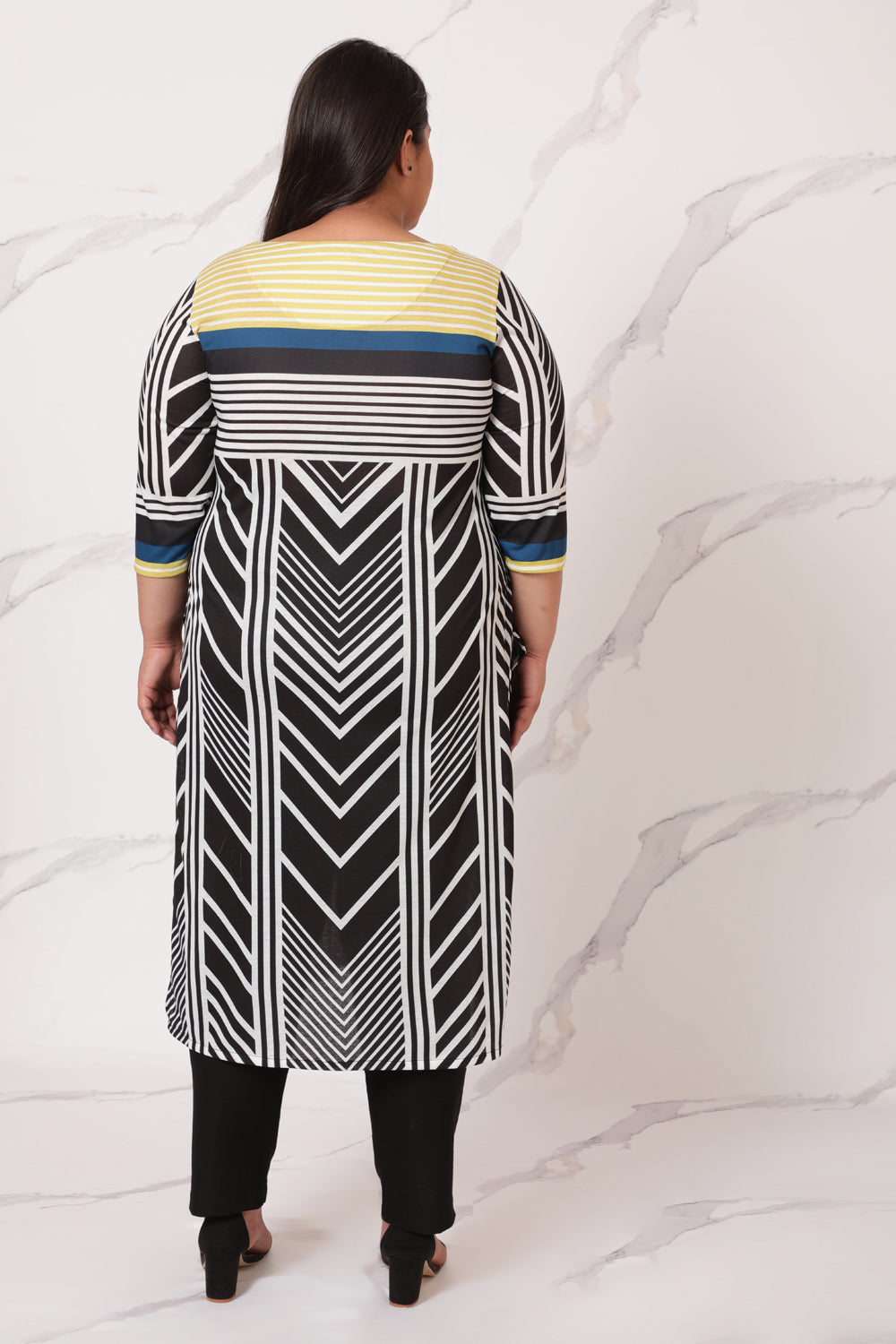 Comfortable Monochrome Magic Printed Kurta