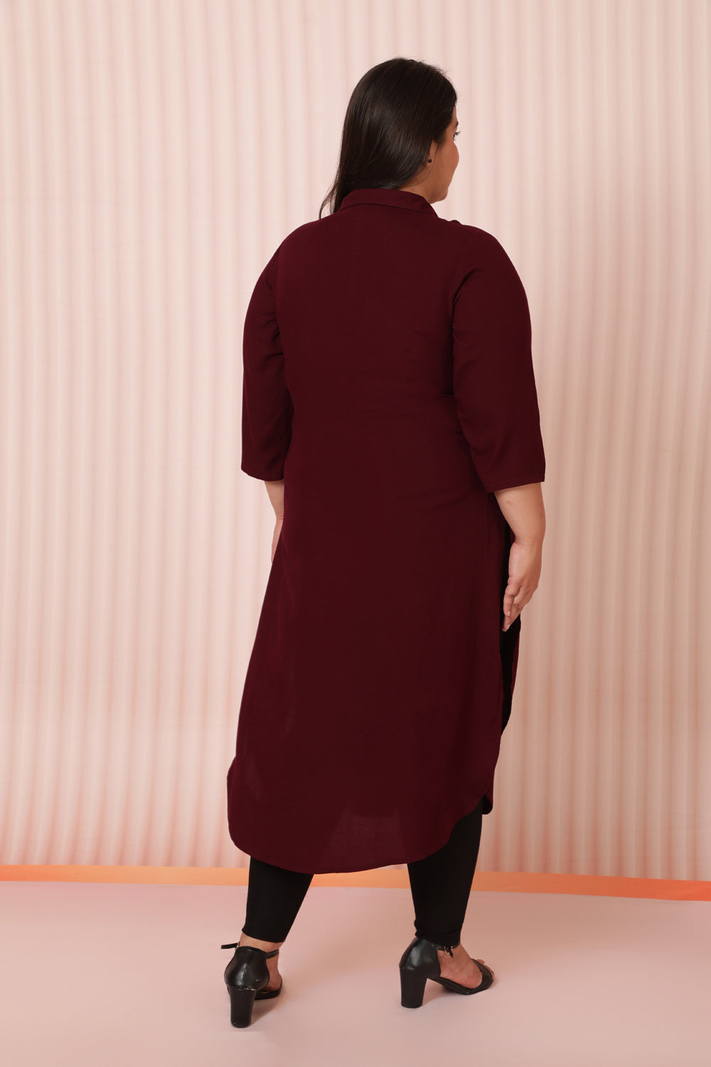 Plus Size Plum Kurta
