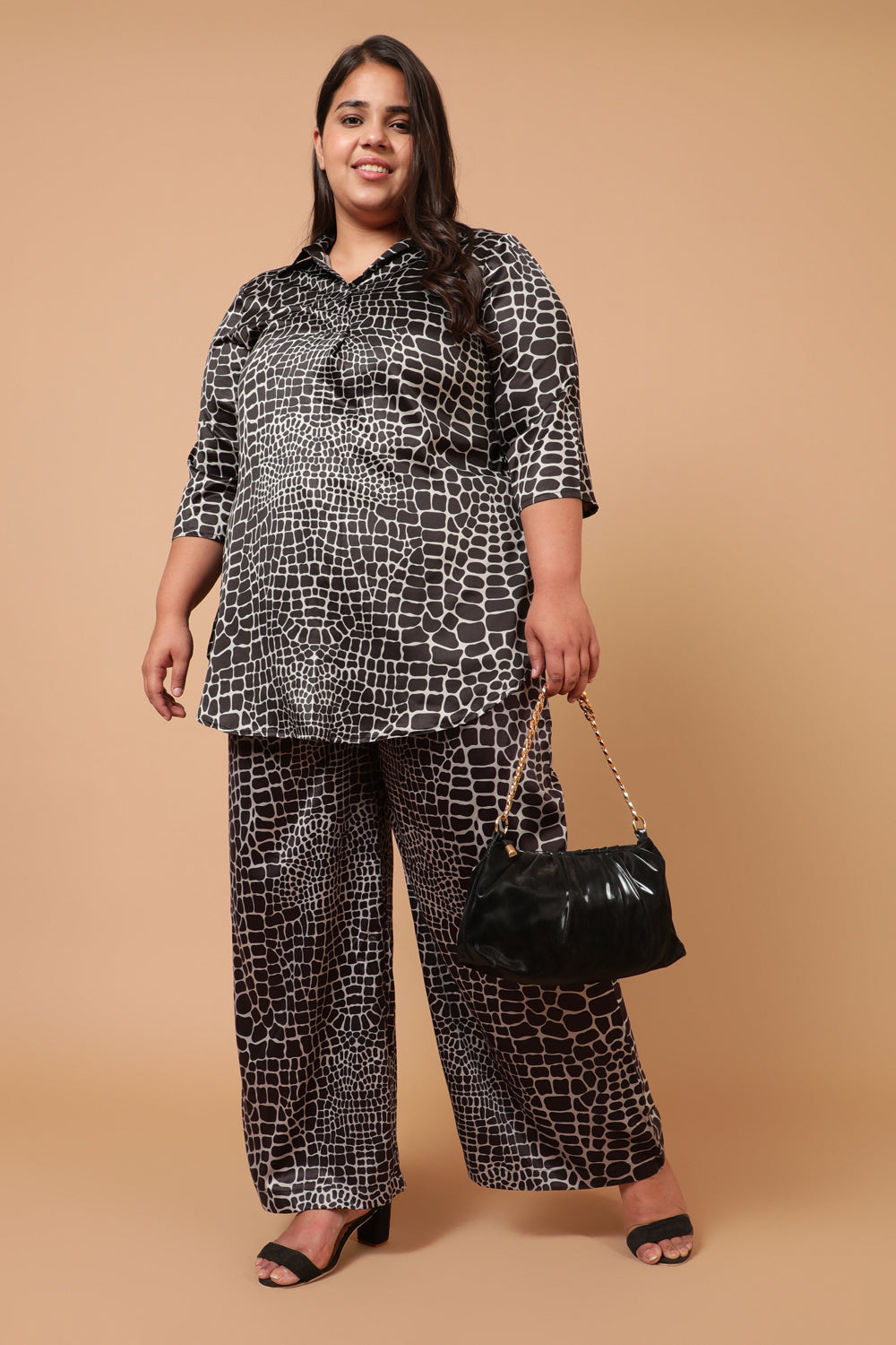 Buy Luxe Snake Print High Waist Pants