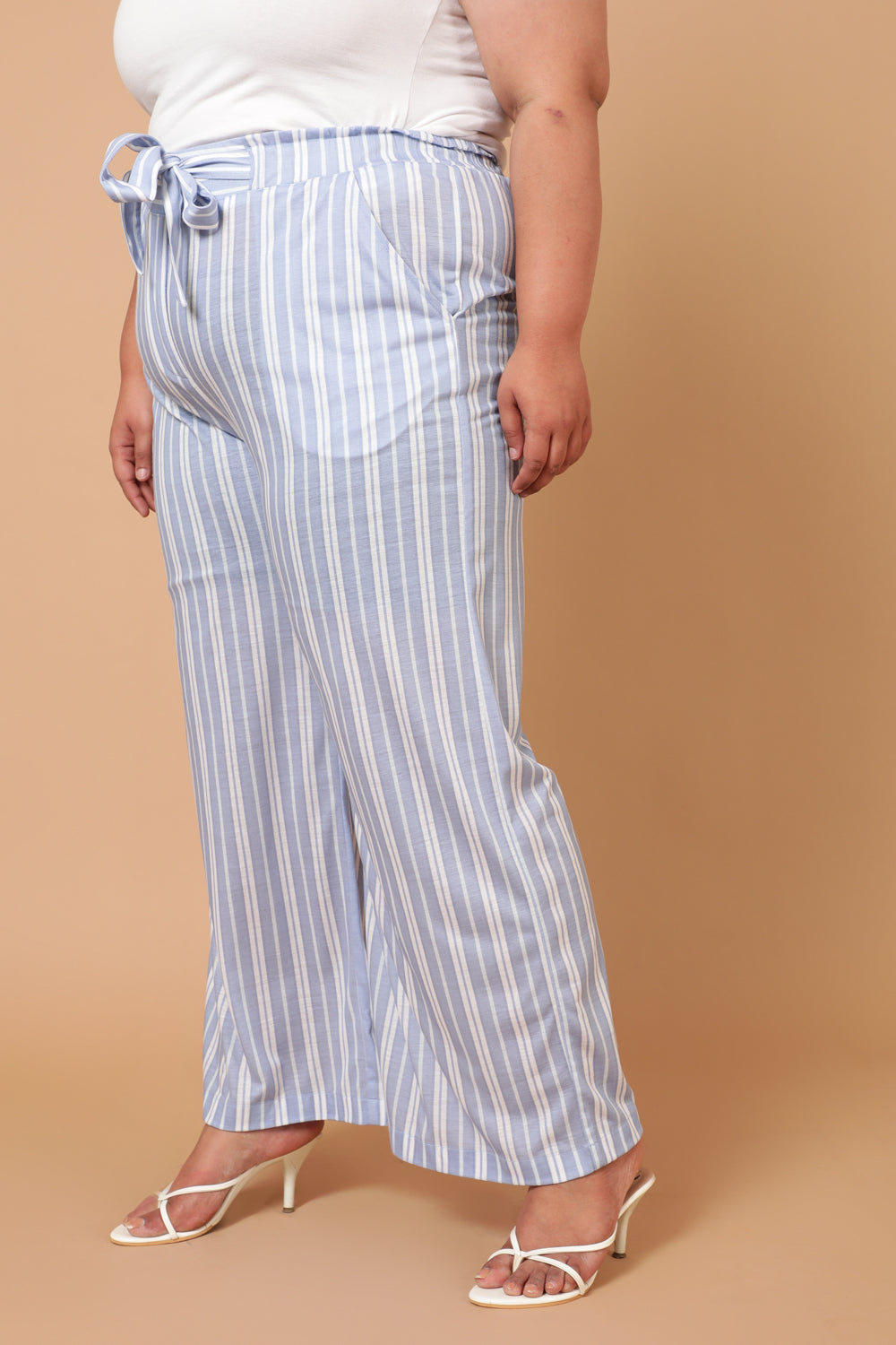 Plus Size Cool Blues High Waist Pants