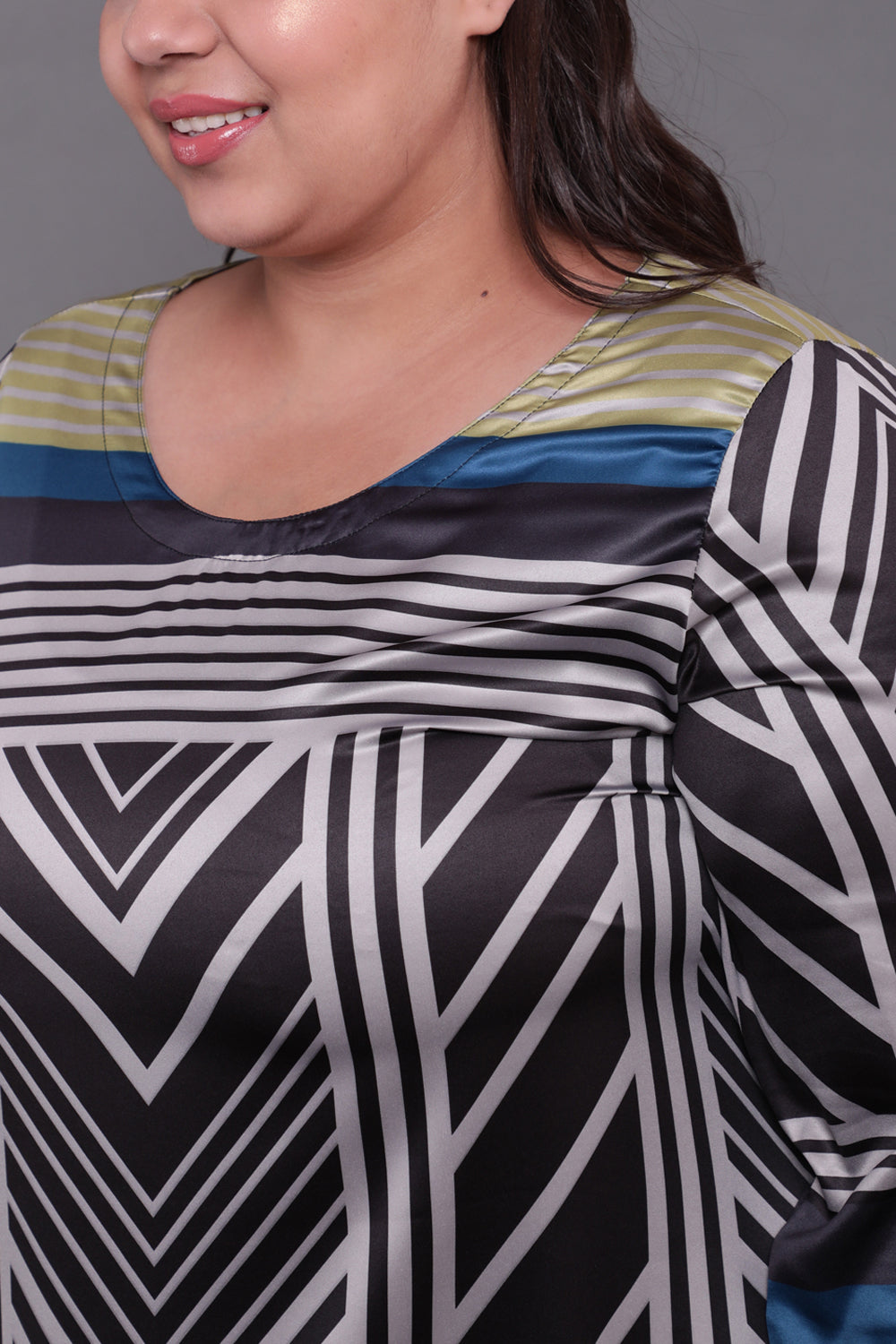 Monochrome Magic Party Wear Kurti