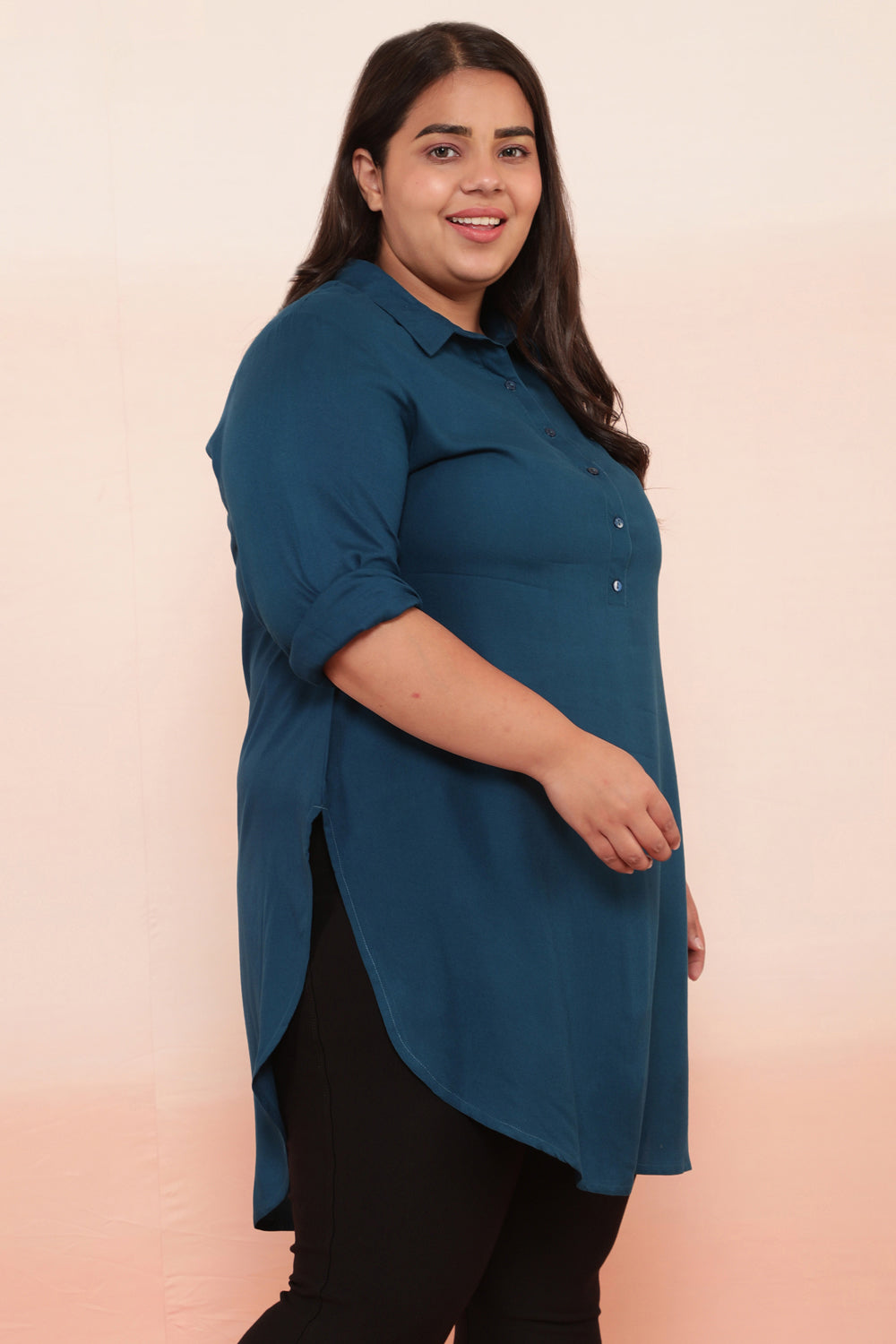 Buy Teal Longline Shirt