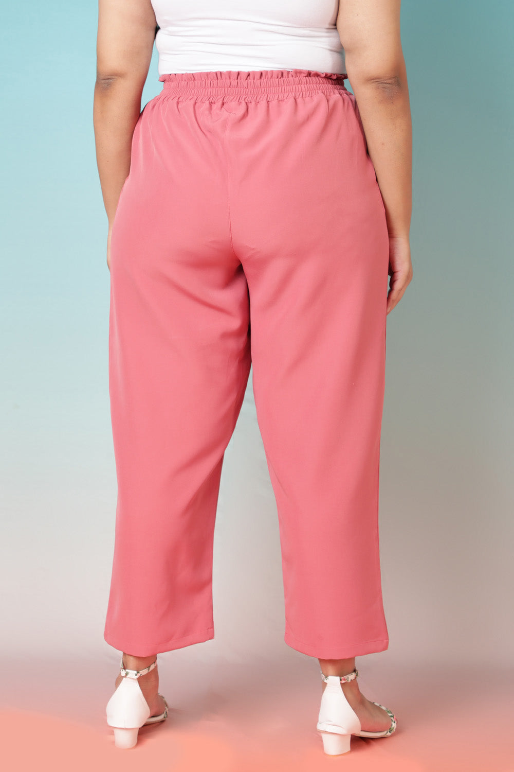 Comfortable Dark Rose High Waist Pants