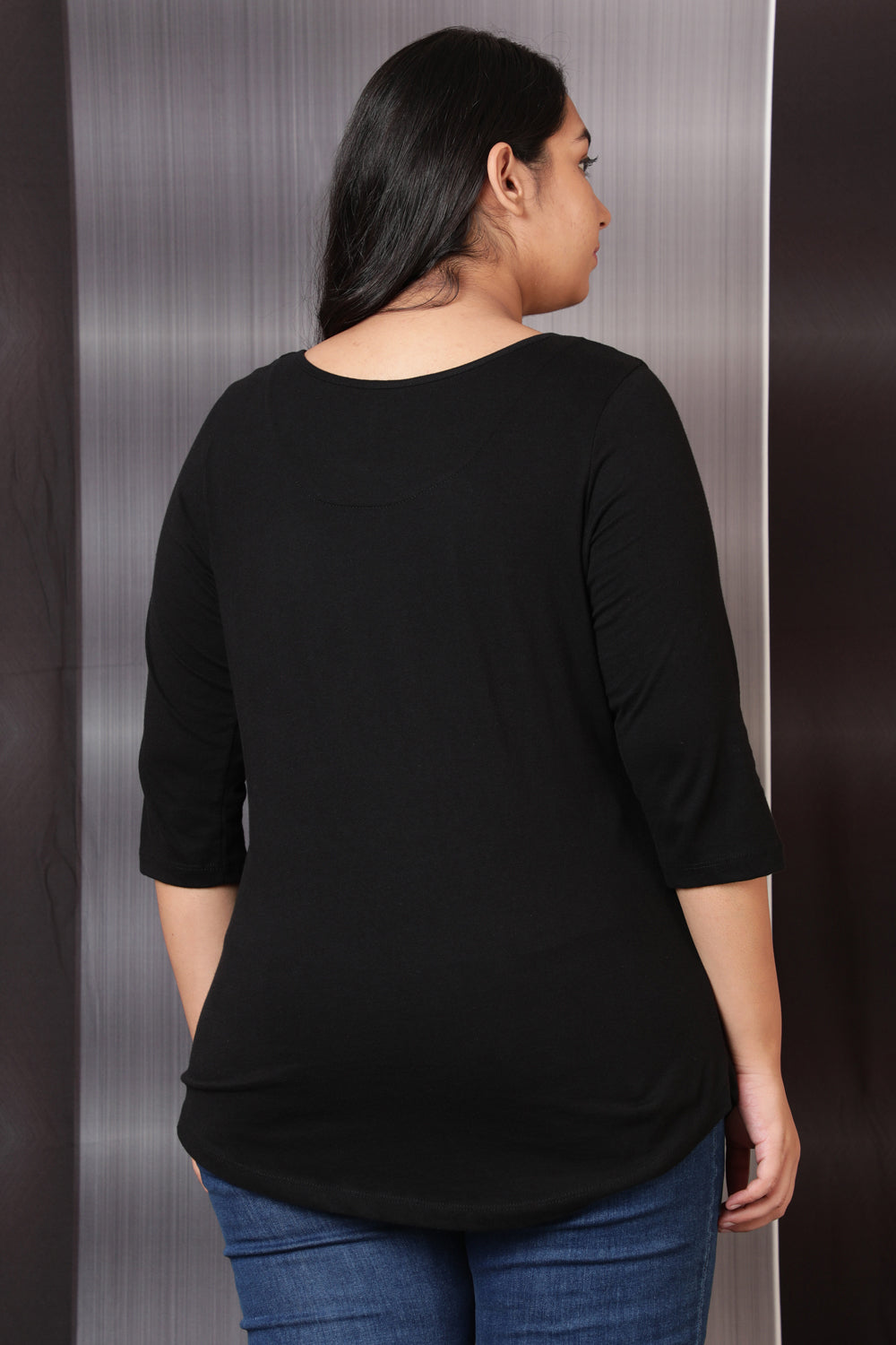 Team Bride Glitter Print Black Tshirt