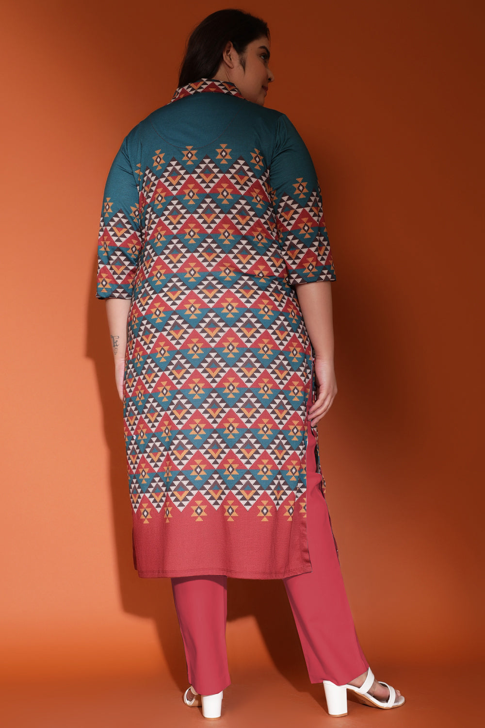 Fall Aztec Printed Kurta for Women